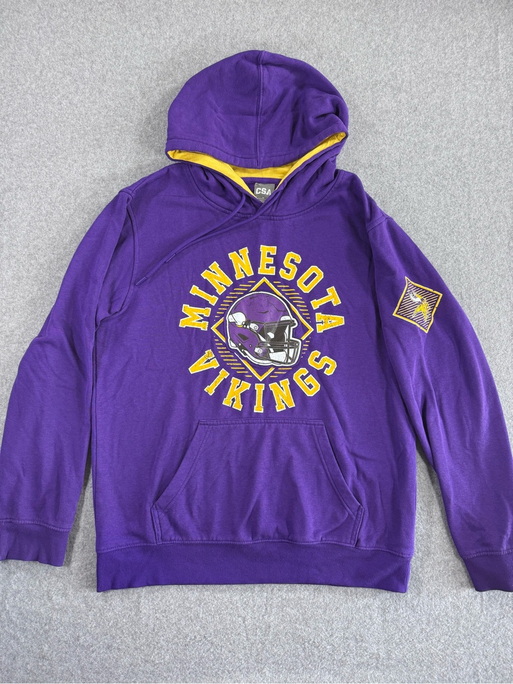 Minnesota Vikings Purple Pullover Hoodie with Yellow Accents